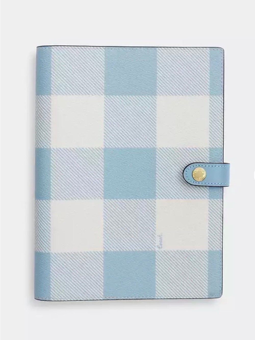 Coach Notebook With Gingham Print